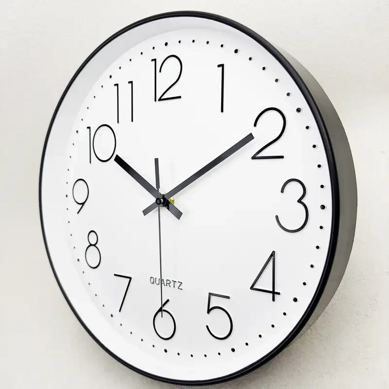 LENRUS, orologio da parete al quarzo moderno da 12 pollici, numeri arabi