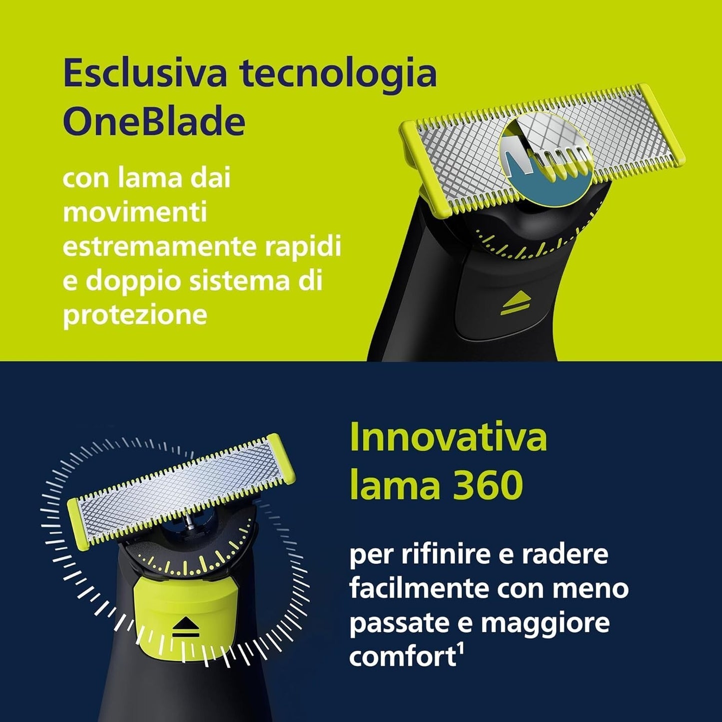 Philips Oneblade Pro 360 Autentico Regolabarba Elettrico Viso E Corpo QP6652/35