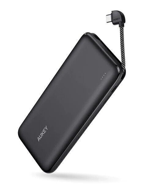AUKEY PB-N73C 10.000 mAh 18 W con cavo USB-C integrato Caricabatterie portatile