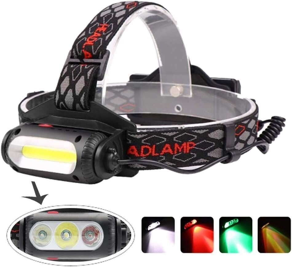 BESTSUN Lampada Frontale LED Ricaricabile, 1000 Lumen Torcia Frontale COB