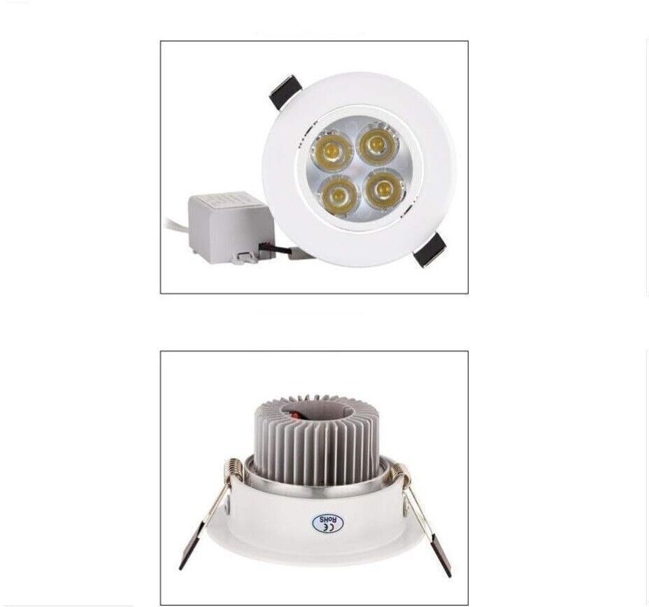 10 Faretti antiabbagliamento  a LED Plafoniere Incasso con Downlight girevoli
