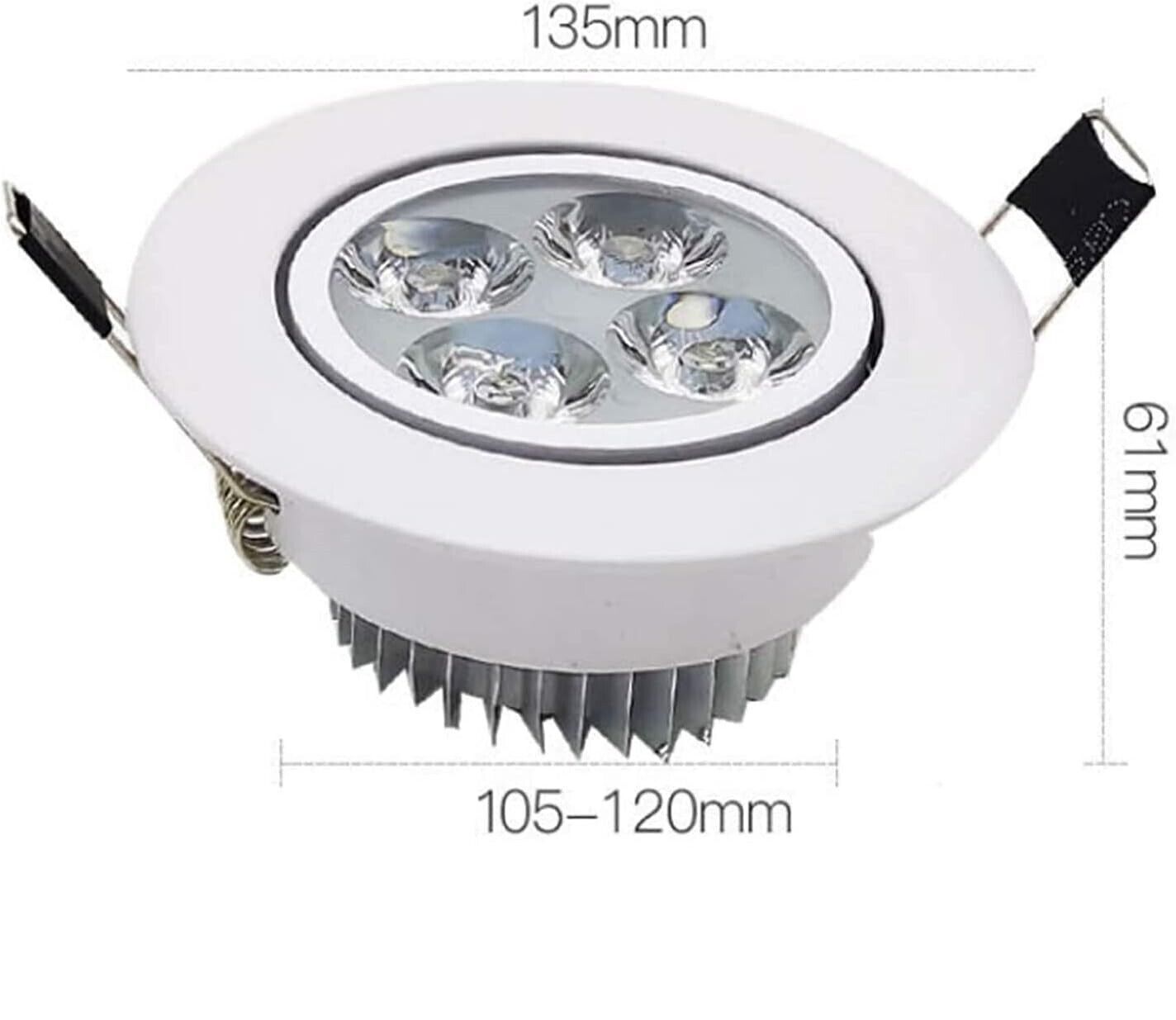 10 Faretti antiabbagliamento  a LED Plafoniere Incasso con Downlight girevoli