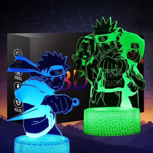 Anime 3D Night Light,adatto per la decorazione della camera dei bambini,2 motivi