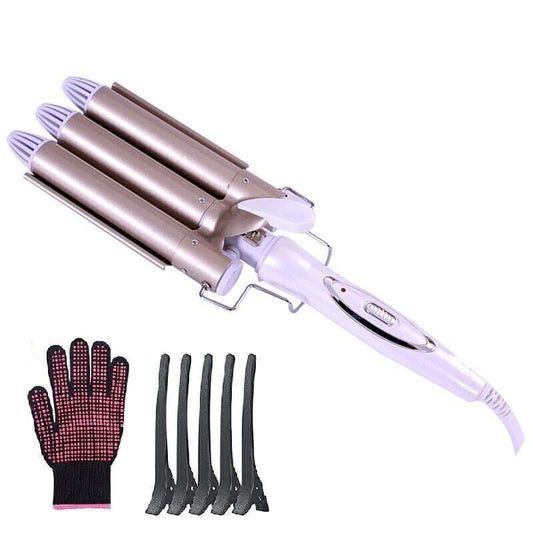 Curling Iron 3 barili Wave Iron per grandi onde Curling Ferro ceramico