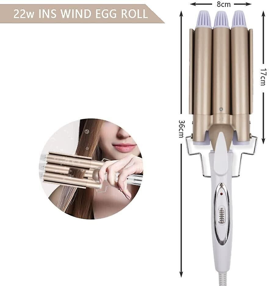 Curling Iron 3 barili Wave Iron per grandi onde Curling Ferro ceramico