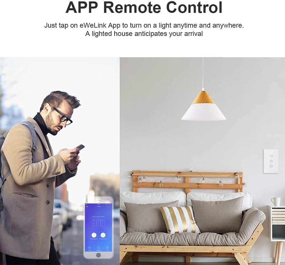 SONOFF T0US2C Interruttore Intelligente Luce Controllo RF Wireless WiFi da Muro