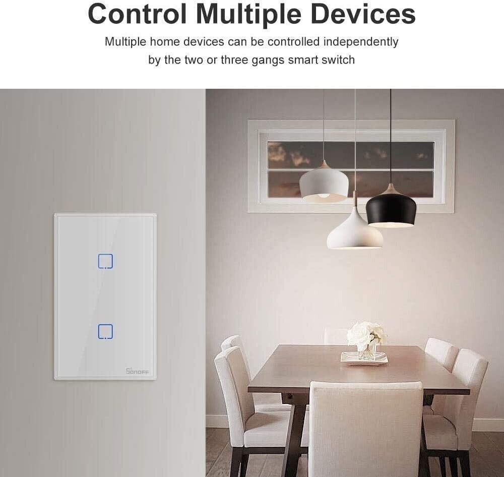SONOFF T0US2C Interruttore Intelligente Luce Controllo RF Wireless WiFi da Muro