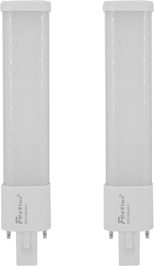 FExYinz 2 Pezzi 6.5 pollici CRI 90 G23 LED Lampadina 6 Watt 4000K