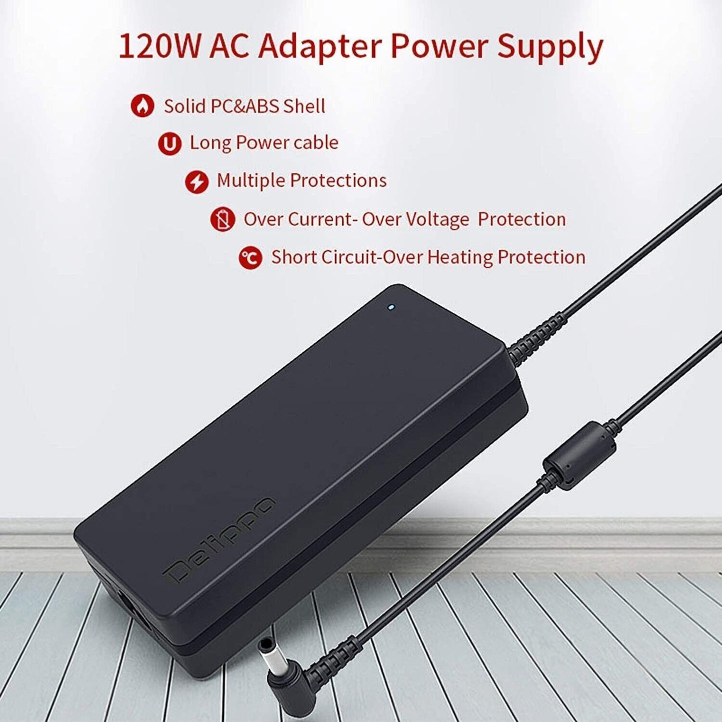 Delippo 120W 19.5V 6.15A Adattatore Caricabatterie per Laptop per Lenovo Y400