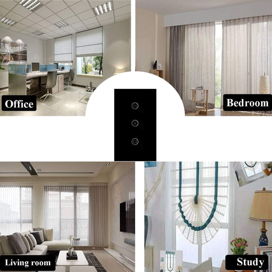 Wi-Fi Curtain Switch, Smart Touch Switch, Controllo Remoto e Vocale