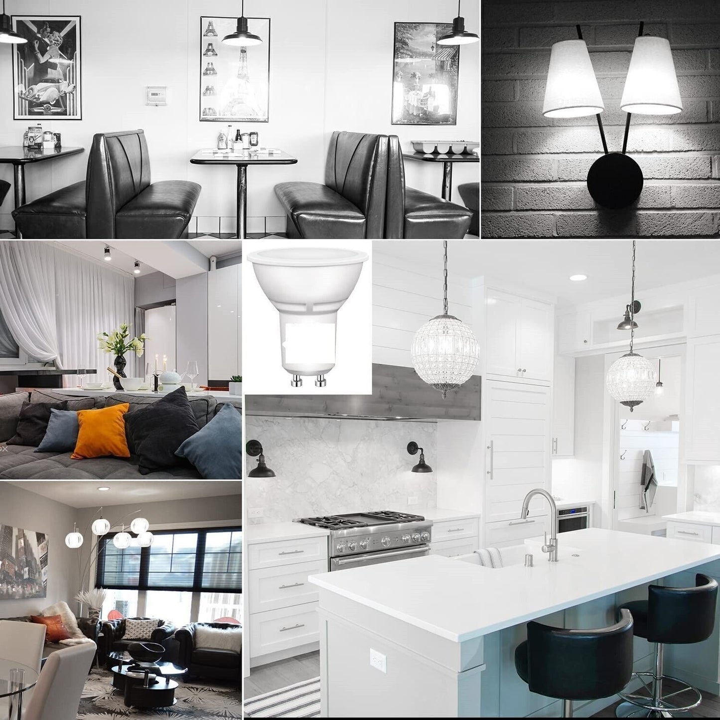 Lampadine LED GU10 5W (10 Pezzi),Luce Bianco Caldo 3000K ,Pari a Faretto Alogeno