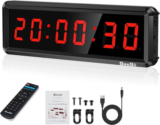Seesii - Timer da palestra a LED, con timer a intervalli ultra trasparente