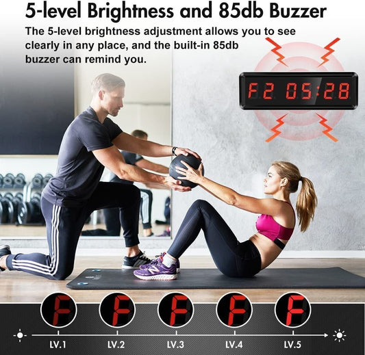 Seesii - Timer da palestra a LED, con timer a intervalli ultra trasparente