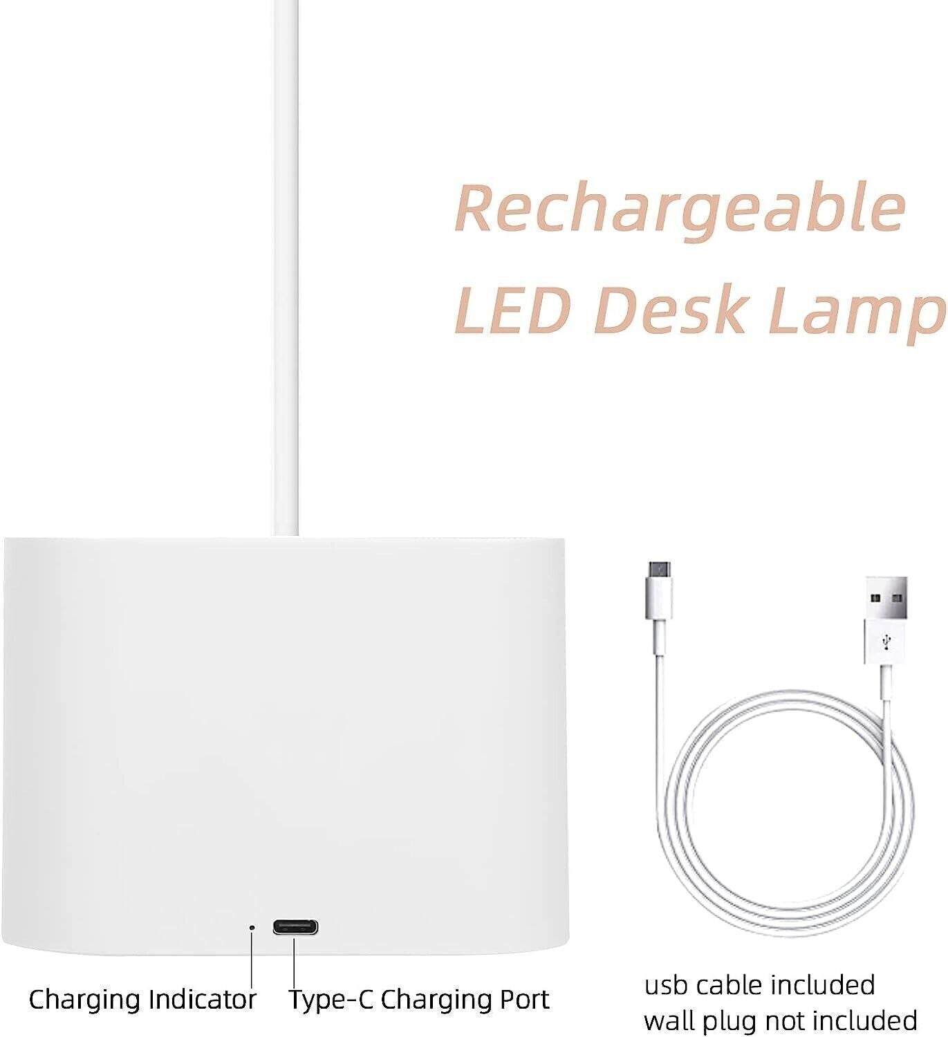 OWWASD Lampada da scrivania, Lampada da tavolo accattivante 3 modalità