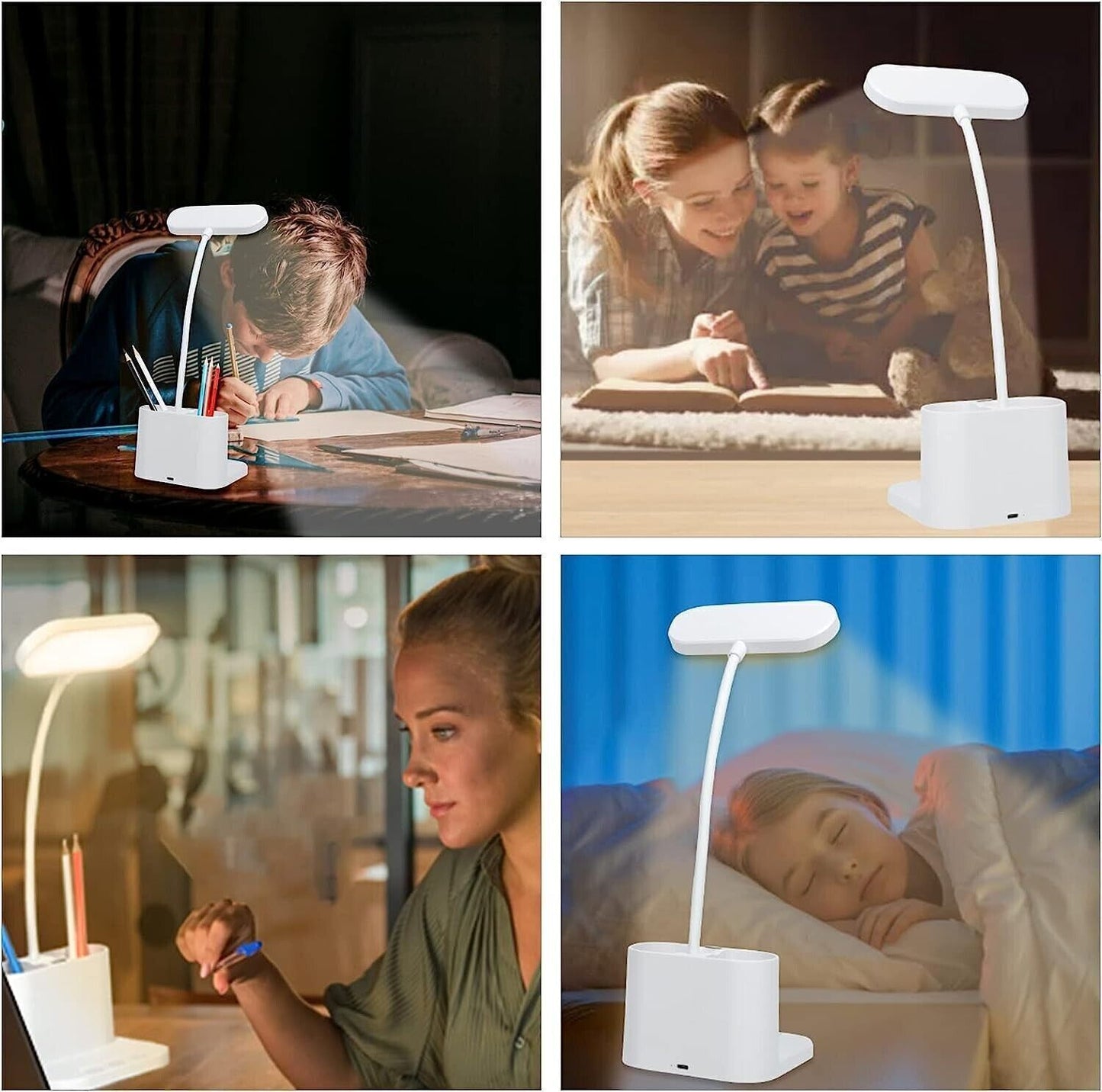 OWWASD Lampada da scrivania, Lampada da tavolo accattivante 3 modalità