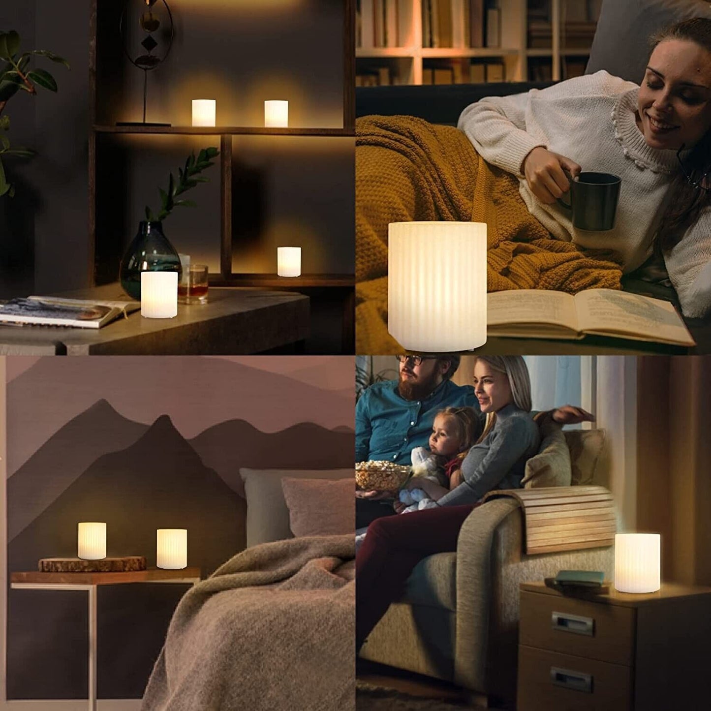 uuffoo Lampada da Tavolo LED Lampada da Tavolo Wireless 3 Luminosità Regolabile