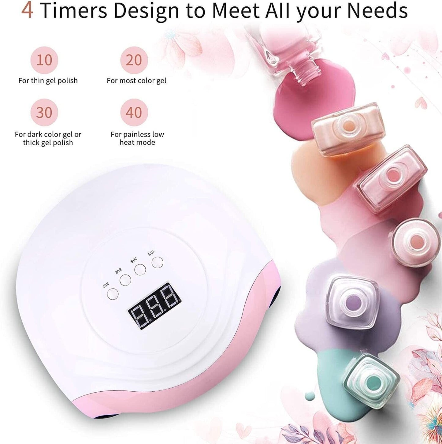 Aokyom 168W Lampada per Unghie,Lampada a LED UV per Manicure e Pedicure,36LED