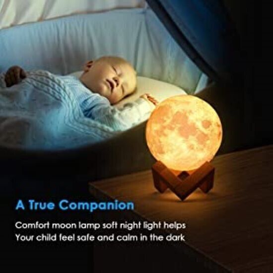 Lampada lunare, stampa 3D Luce lunare, Luce notturna Lampada fredda Lampada luna