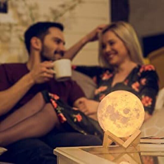 Lampada lunare, stampa 3D Luce lunare, Luce notturna Lampada fredda Lampada luna