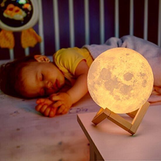 Lampada lunare, stampa 3D Luce lunare, Luce notturna Lampada fredda Lampada luna
