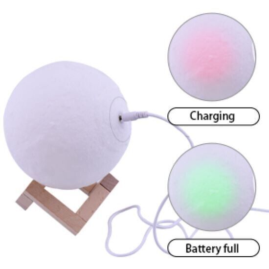 Lampada lunare, stampa 3D Luce lunare, Luce notturna Lampada fredda Lampada luna