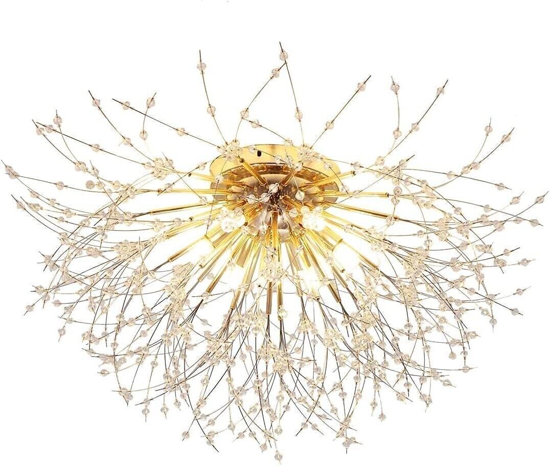 JIINOO Moderna Firework Lampadari, 6-Luci Dente di Leone Lampada da Soffitto
