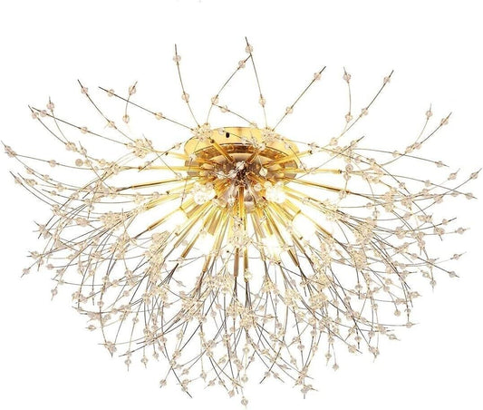 JIINOO Moderna Firework Lampadari, 6-Luci Dente di Leone Lampada da Soffitto