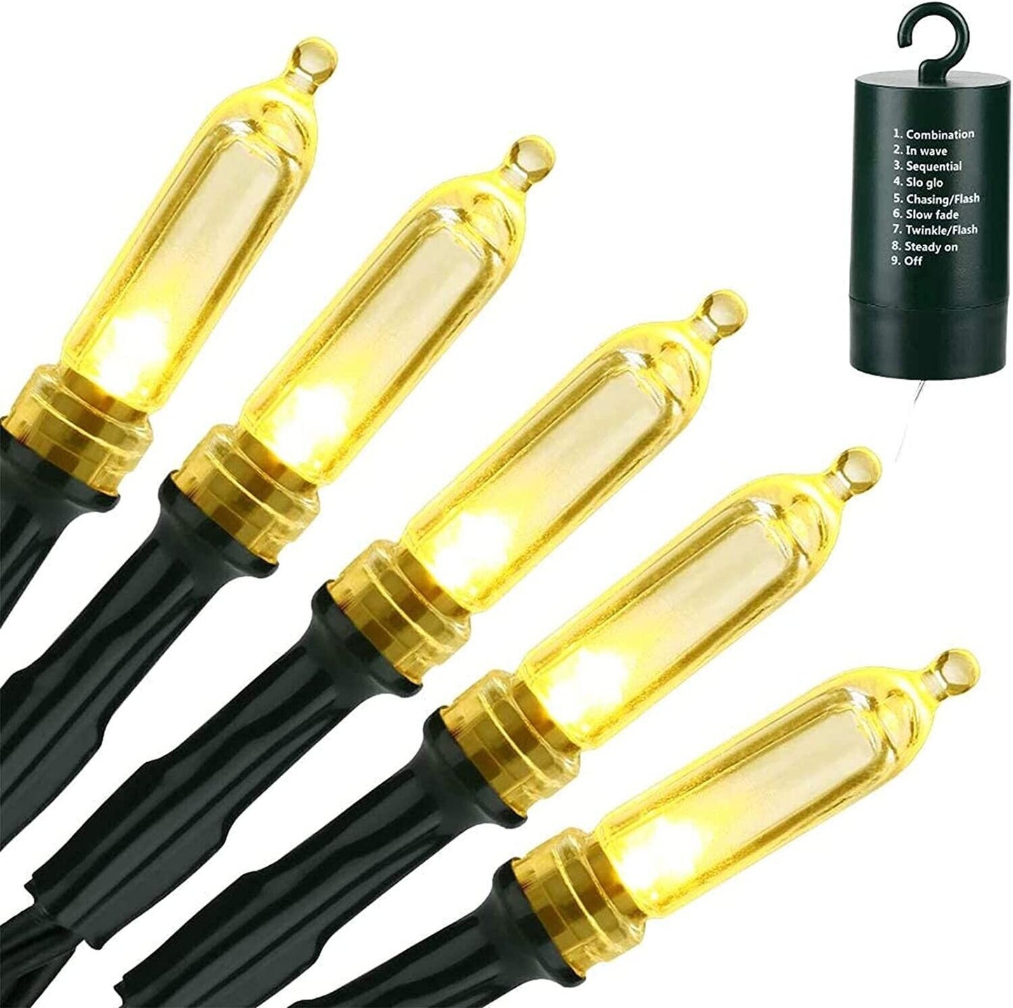 Luci natalizie a batteria, 33ft 100 LED Luci natalizie da esterno a batteria