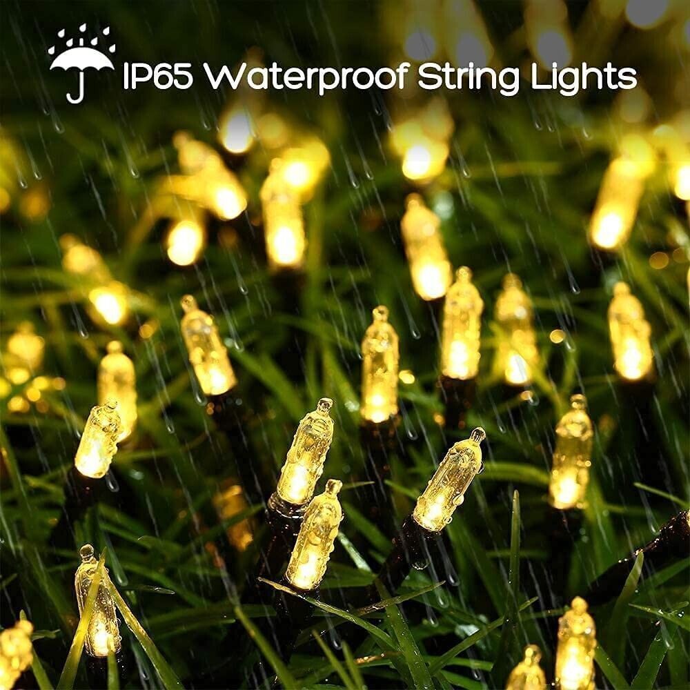 Luci natalizie a batteria, 33ft 100 LED Luci natalizie da esterno a batteria