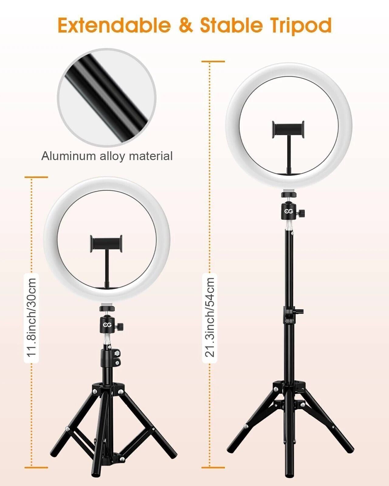 ELEGIANT EGL-02P 12 pollici 3 Modalità di Dimmable LED Ad Anello di Colore Piena