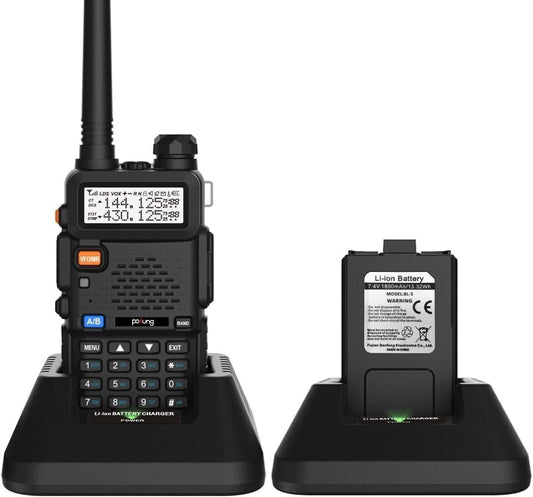 Walkie Talkie 5R Dual Band VHF/UHF Radioamatore bidirezionale per comunicazioni