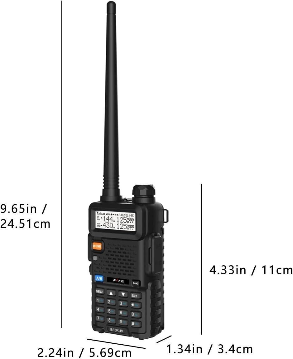 Walkie Talkie 5R Dual Band VHF/UHF Radioamatore bidirezionale per comunicazioni