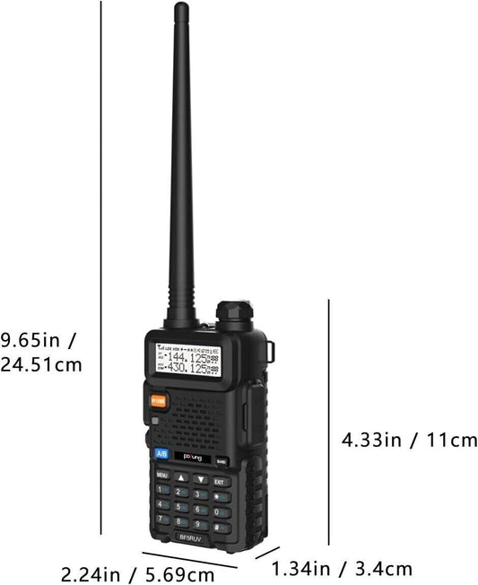 Walkie Talkie 5R Dual Band VHF/UHF Radioamatore bidirezionale per comunicazioni