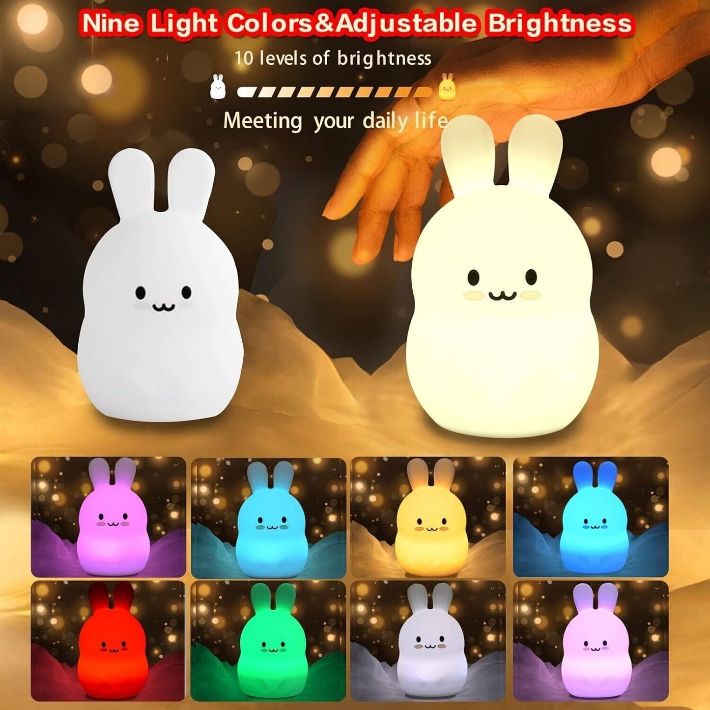 Luce notturna per bambini Luce notturna del coniglio Luce notturna del coniglio