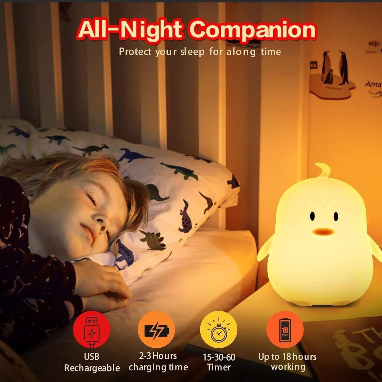 Luce notturna per bambini Luce notturna in silicone Luce notturna in silicone