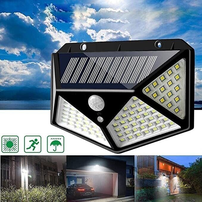 Lampada solare da esterno a luce solare a LED con sensore di movimento Lampada