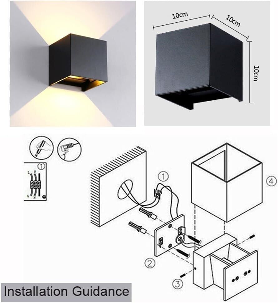 Led Moderno7 W Lampade da Parete per Interni/Esterno, Applique da parete