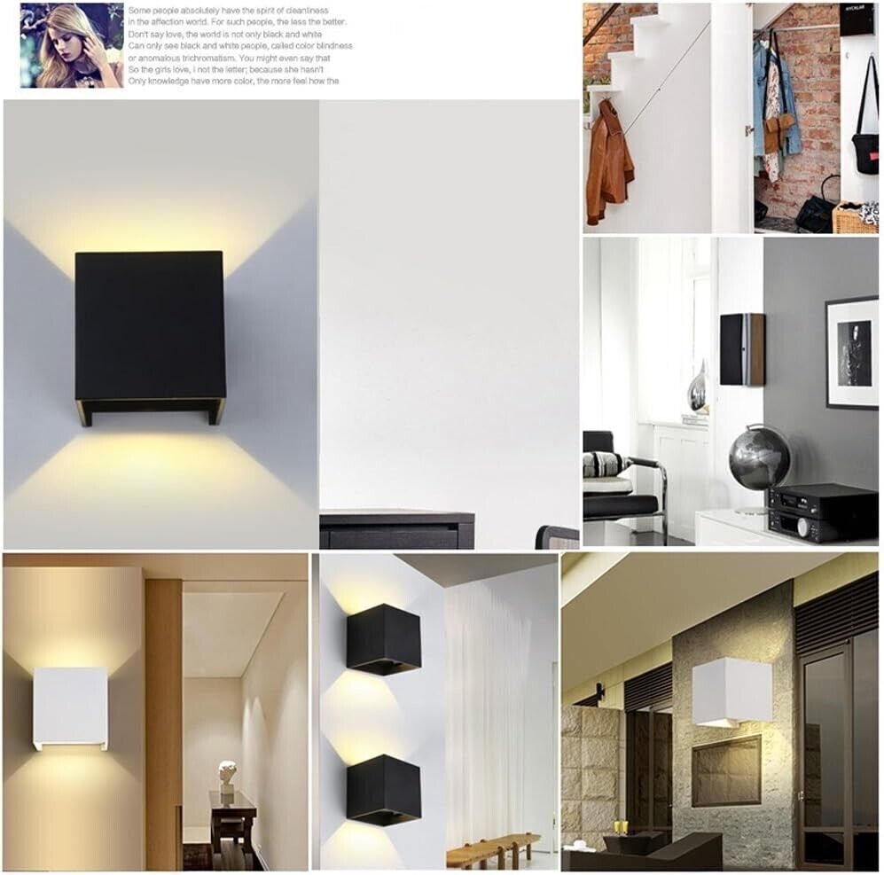 Led Moderno7 W Lampade da Parete per Interni/Esterno, Applique da parete