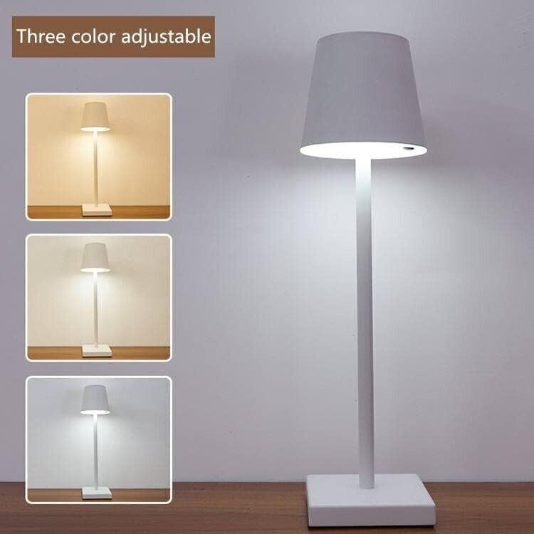 Lampada da tavolo touch Dimmerabile senza fili ricaricabile in metallo abatjour