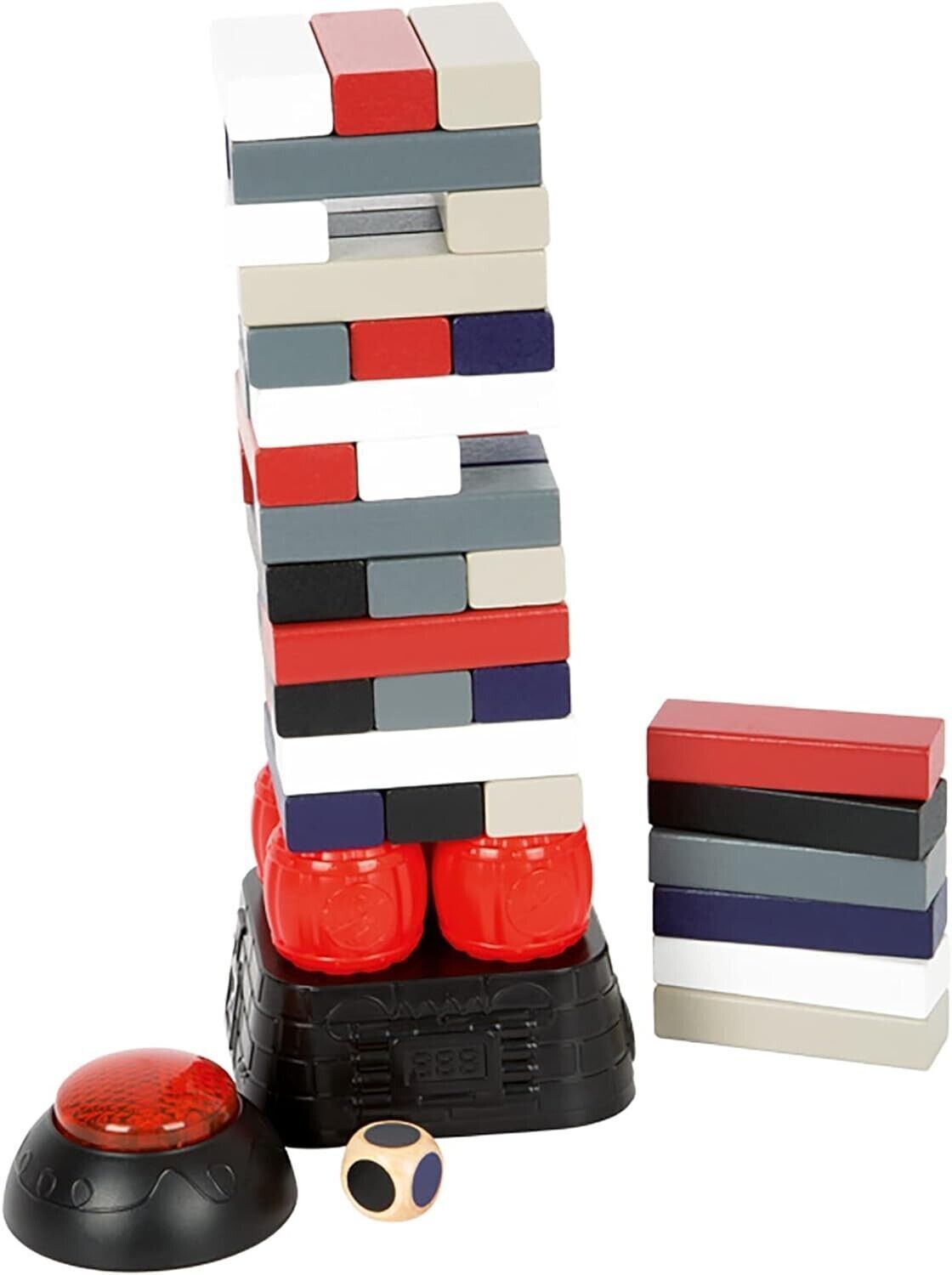 Gioco divertente con torre traballante dinamite in legno Small Foot con blocchi