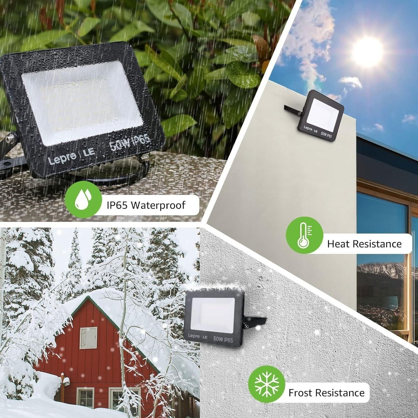 Faretto LED da Esterno 50W, Faro LED Esterno Impermeabile IP65, Proiettore