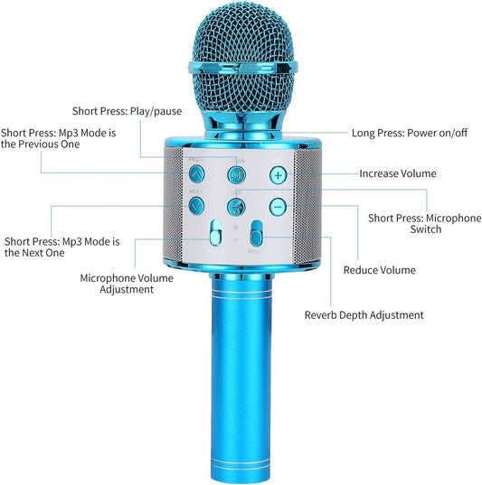 HANDHEL KTV Microfono Karaoke, Wireless Bluetooth Microfono Karaoke, Wireless