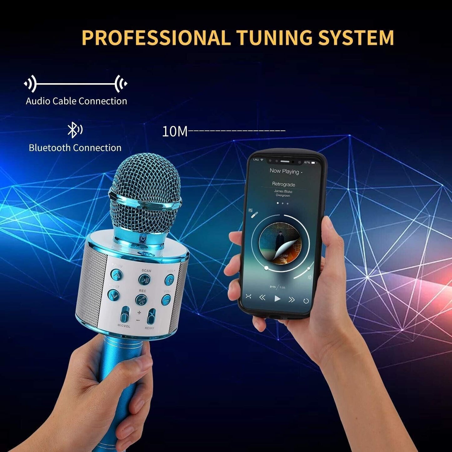 HANDHEL KTV Microfono Karaoke, Wireless Bluetooth Microfono Karaoke, Wireless