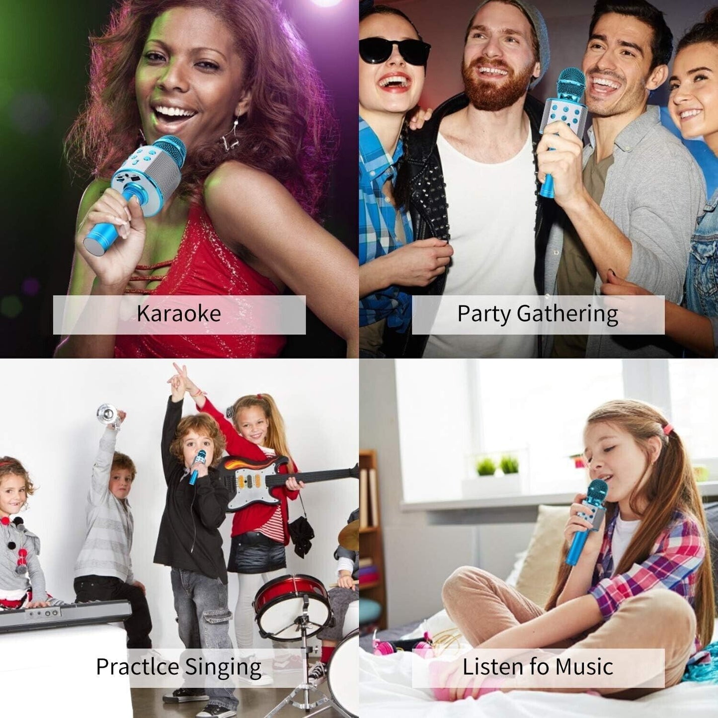 HANDHEL KTV Microfono Karaoke, Wireless Bluetooth Microfono Karaoke, Wireless