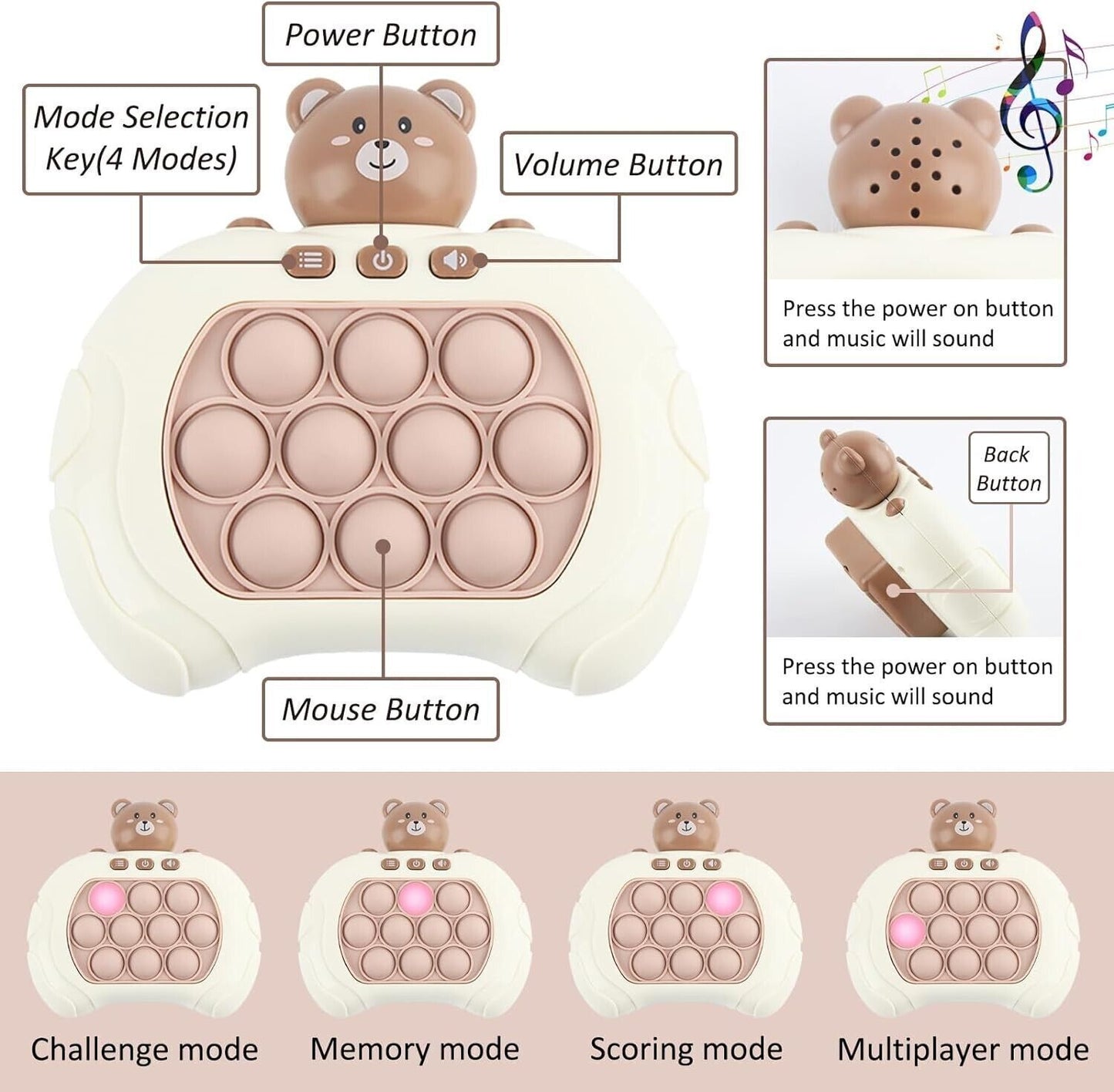 Gioco Elettronico Fidget, Gioco Sensoriale Di Decompressione, Giocattolo Unico