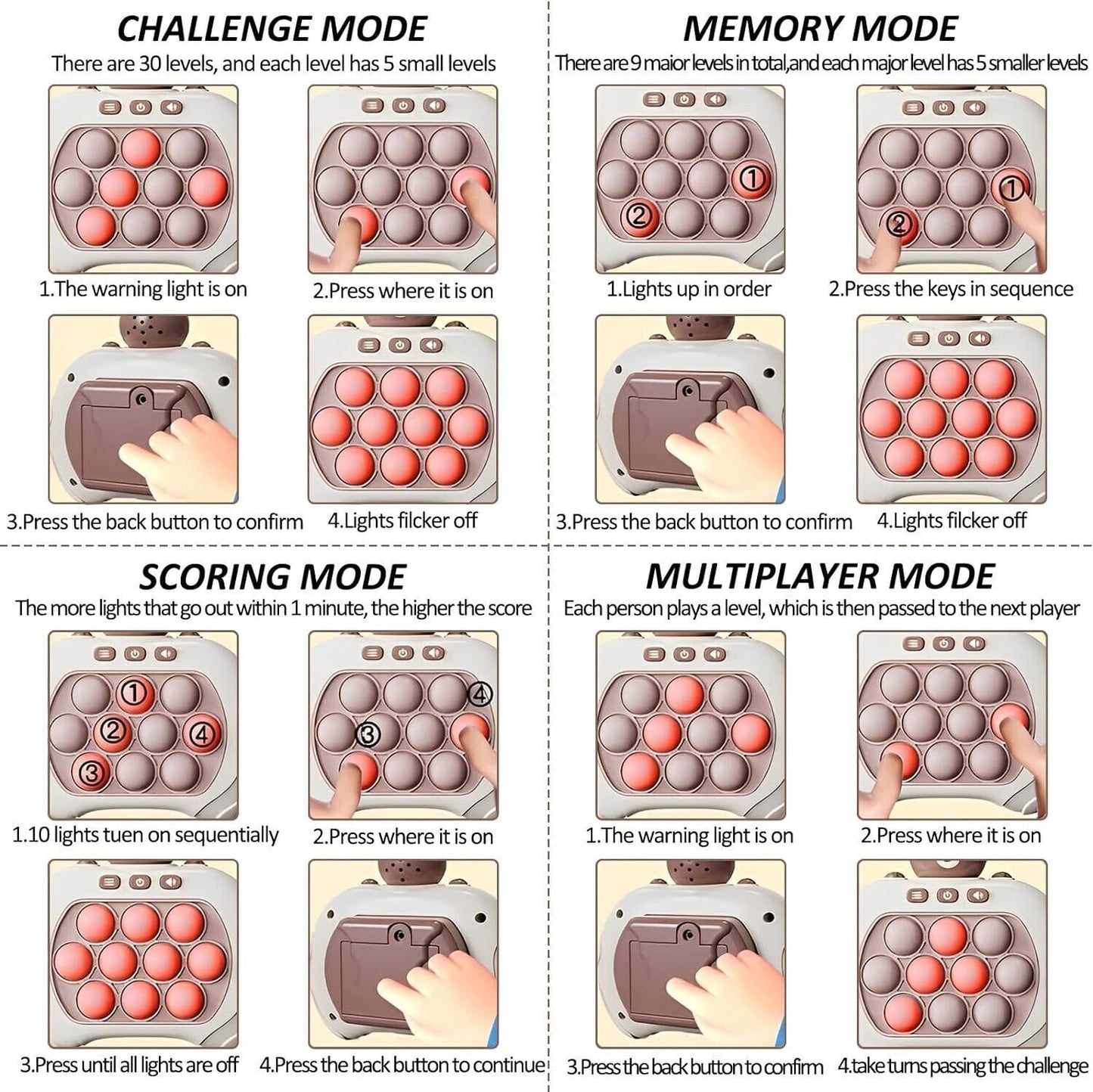 Gioco Elettronico Fidget, Gioco Sensoriale Di Decompressione, Giocattolo Unico