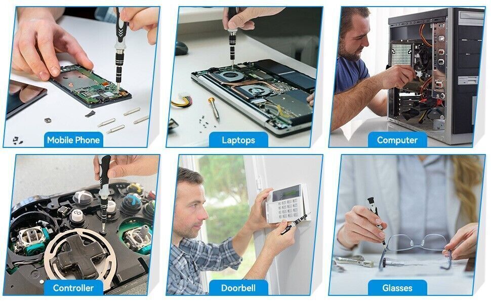 115pcs Kit Strumenti Riparazione Di Precisione Per Auto,Orologi, Telefoni