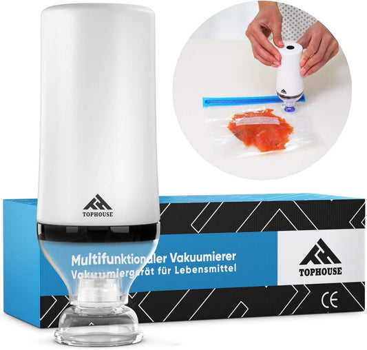 Mini Macchina Sottovuoto, TOP HOUSE Macchina Sottovuoto Senza Fili con Batteria