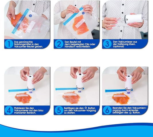 Mini Macchina Sottovuoto, TOP HOUSE Macchina Sottovuoto Senza Fili con Batteria