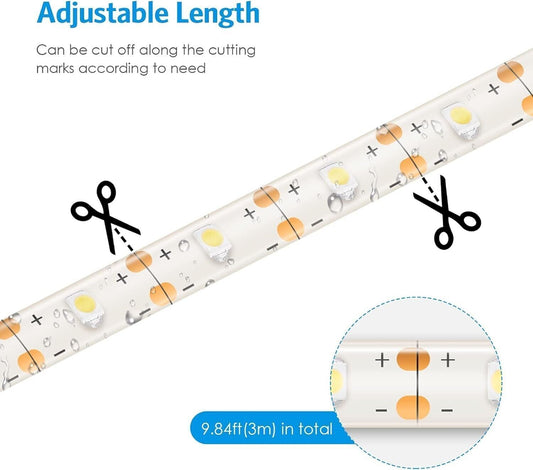 ANDOWL Striscia LED Solare Esterna, Colorati Luci Led Light Strip 5 Metri, Luce